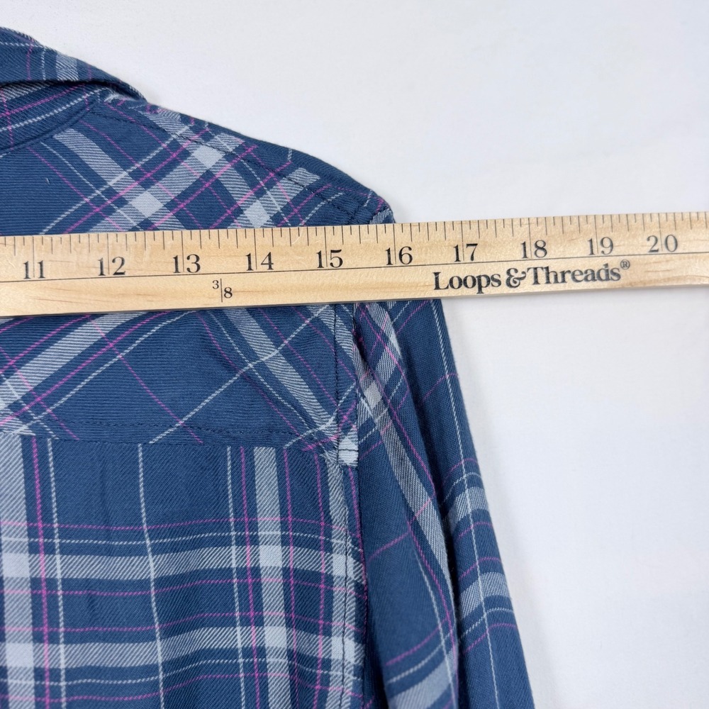 Page Flannel Button Down Shirt Small Cozy Rugged Hiking Camping Country Layers - Picture 6 of 8